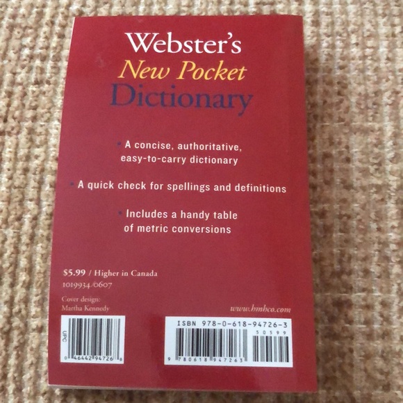 Webster new pocket dictionary - Picture 2 of 2